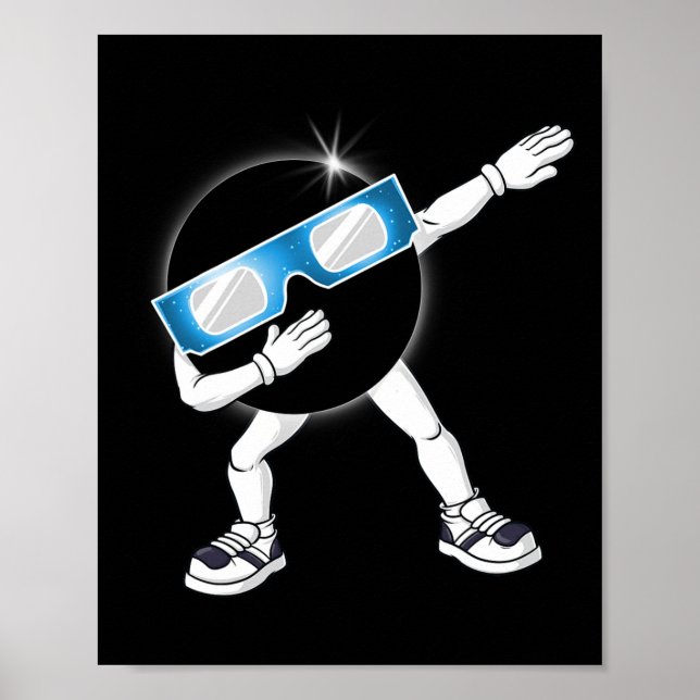 Dabbing Total Solar Eclipse 2024 Totality Dab Boys Poster (Front)