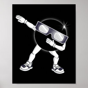 Dabbing Total Solar Eclipse 2024 Totality Dab Kids Poster