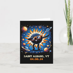 Dabbing Total Solar Eclipse Saint Albans Vermont Card