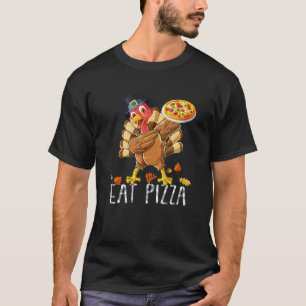 Dabbing Turkey Eat Pizza Adult Vegan Kids Thanksg T-Shirt