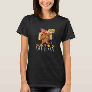 Dabbing Turkey Eat Pizza Adult Vegan Kids  Thanksg T-Shirt