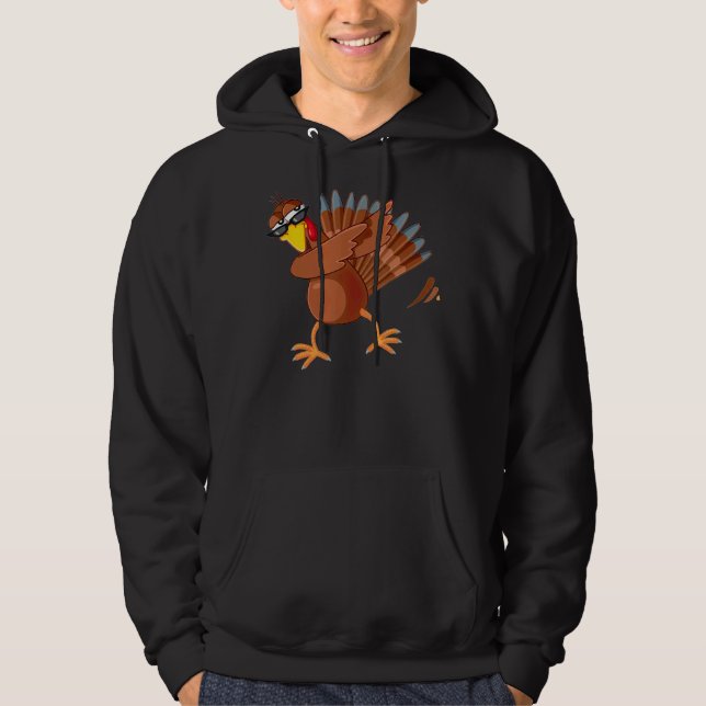 Dabbing Turkey Shirt Thanksgiving Boys Kids Men Tu (Front)