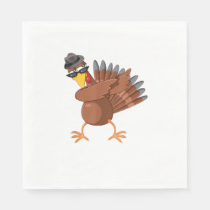 Dabbing Turkey Shirt Thanksgiving Boys Kids Men Tu Napkin
