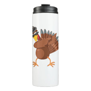 Dabbing Turkey Shirt Thanksgiving Boys Kids Men Tu Thermal Tumbler