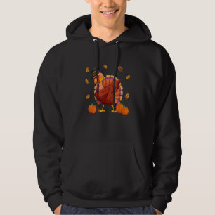 Dabbing Turkey Thanksgiving Day For Boys Kids Men Hoodie