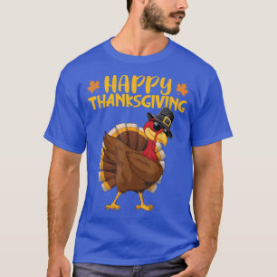 Dabbing Turkey Thanksgiving Pilgrim Costume Happy T-Shirt