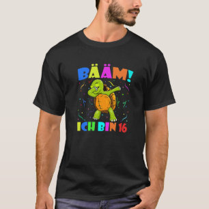 Dabbing Turtle Bääm Ich Bin 16 - Kids 16Th Birthda T-Shirt