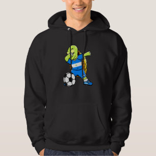Dabbing Turtle Nicaragua Soccer Fans Jersey Flag F Hoodie