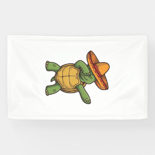 Dabbing Turtle Sombrero Vintage Vector Design_1 Banner