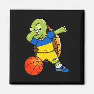 Dabbing Turtle Ukraine Jersey Ukrainian Sketll Fan Magnet