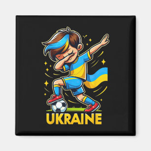 Dabbing Ukraina Children's Footbyll Jersey With Uk Magnet