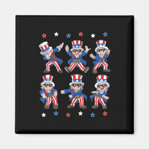 Dabbing Uncle Sam 4th Of July Boys Girls Kids Danc Magnet