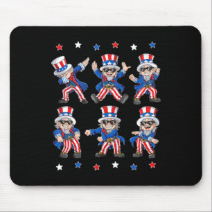 Dabbing Uncle Sam 4th Of July Boys Girls Kids Danc Mouse Pad