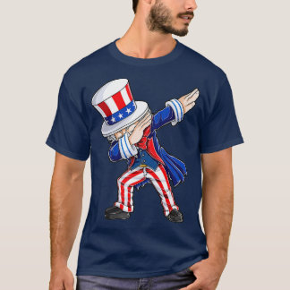 Dabbing Uncle Sam 4th of July Kids Boys Men Gifts T-Shirt
