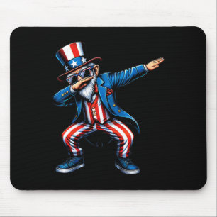 Dabbing Uncle Sam Funny 4th Of July Patriotic Boys Mouse Pad