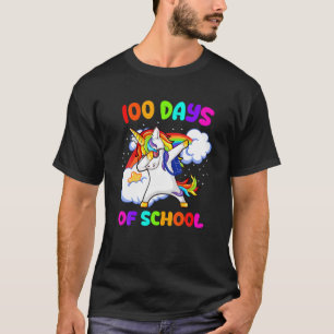 Dabbing Unicorn 100 Days Of School Funny Teacher K T-Shirt