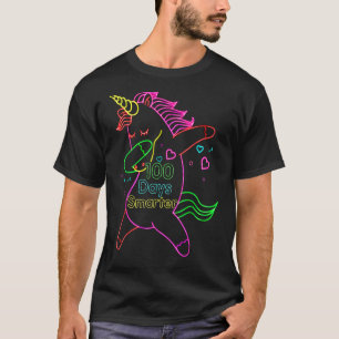 Dabbing Unicorn 100 Days Smarter 100th Day Of Scho T-Shirt