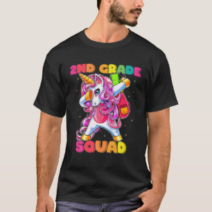 Dabbing Unicorn 2Nd Grade Squad Back To School Tea T-Shirt