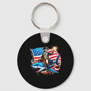 Dabbing Unicorn 4th Of July I Independence Day Shi Keychain