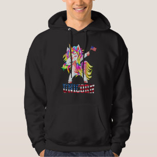 Dabbing Unicorn American Dab Unicorn 4th Of July G Hoodie