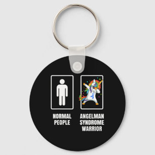 Dabbing Unicorn Angelman Syndrome Warrior Survivor Keychain