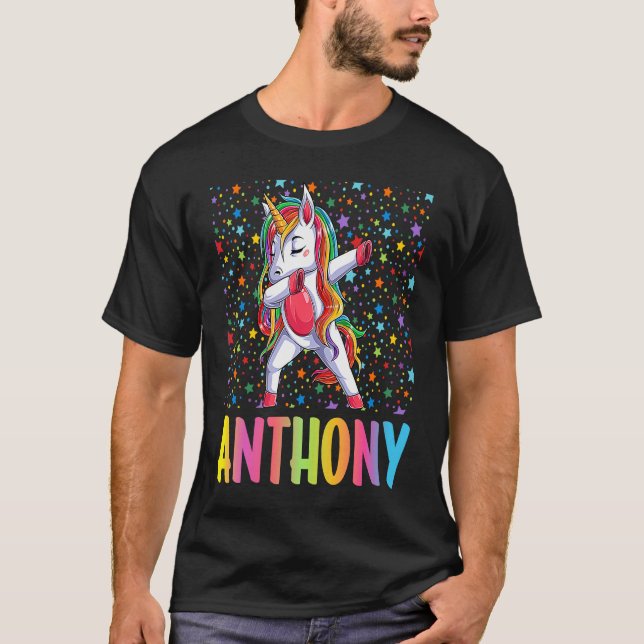 Dabbing Unicorn Anthony T-Shirt (Front)