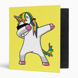 Dabbing Unicorn Binder