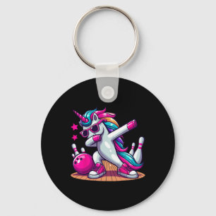 Dabbing Unicorn Bowling Keychain