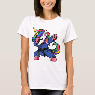 Dabbing Unicorn Brazilian Jiu Jitsu Mom Tee BJJ Wo