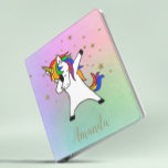 Dabbing Unicorn Child Personalized Binder<br><div class="desc">This design may be personalized in the area provided by changing the photo and/or text. Or it can be customized by clicking Personalize this Template and then choosing the click to customize further option and delete or change the colour of the background, add text, change the text colour or style,...</div>