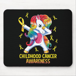 Dabbing Unicorn Childhood Cancer Awareness 1 Mouse Pad