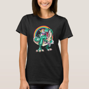 Dabbing Unicorn Dinosaur Game Controller Rainbow B T-Shirt