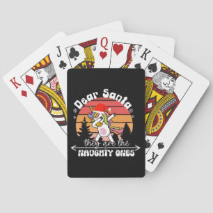 Dabbing Unicorn Funny Christmas Playing Cards