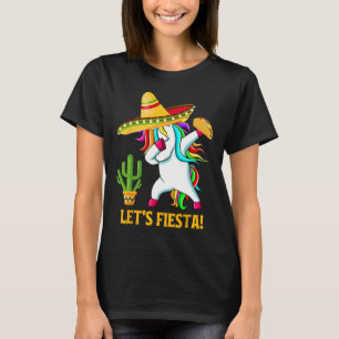 Dabbing Unicorn Funny Cinco De Mayo Kids Girls Let T-Shirt