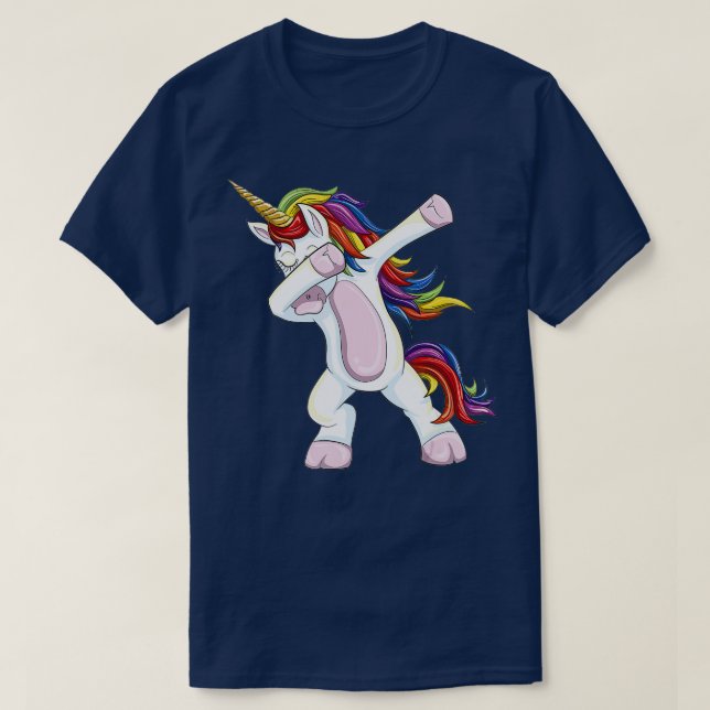 Dabbing Unicorn  - Funny Unicorn Dab Gift  T-Shirt (Design Front)