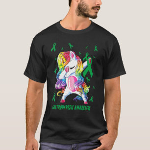 Dabbing Unicorn Gastroperesis Awareness Warrior T-Shirt