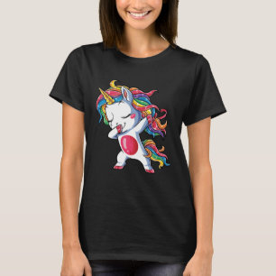 Dabbing Unicorn Girls Kids Rainbow Dab Dance Squad T-Shirt