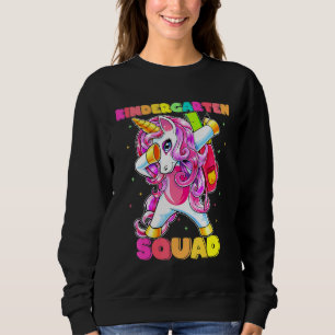 Dabbing Unicorn Kindergarten Squad Back To School  Sweatshirt