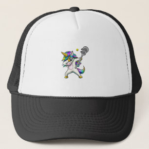 Dabbing Unicorn Lacrosse Shirt Kids Unicorn Gifts  Trucker Hat