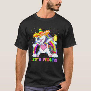 Dabbing Unicorn Lets Party May 5 Taco Pon T-Shirt