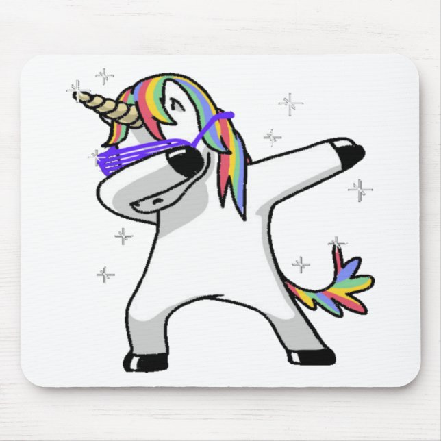 Dabbing Unicorn Mouse Pad (Front)