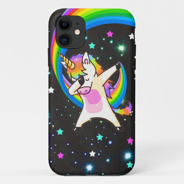 Dabbing Unicorn Neon Glow iPhone SE/5/5s Case (Back)