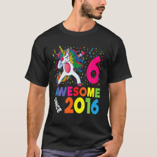Dabbing Unicorn Party 6 Years Old Girl Classic T-Shirt