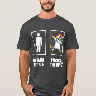 Dabbing Unicorn Physical Therapist PT Therapy T-Shirt