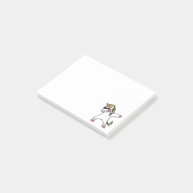 Dabbing Unicorn Post-It Notes (Angled)