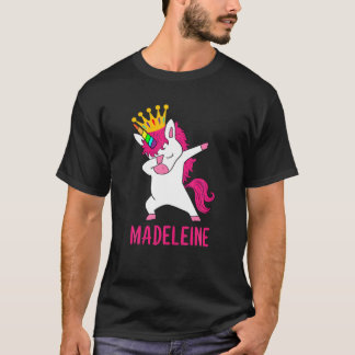 Dabbing Unicorn Queen Personalised MADELEINE T-Shirt