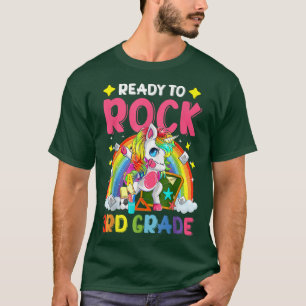 Dabbing Unicorn Ready To Rock 3rd Grade Back To Sc T-Shirt