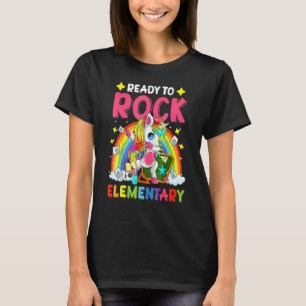 Dabbing Unicorn Ready To Rock Elementary Back To S T-Shirt
