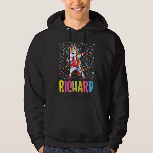 Dabbing Unicorn Richard Hoodie (Front)