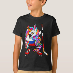 Dabbing Unicorn Russia Ice Hockey Fans Jersey Wint T-Shirt